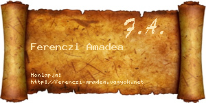 Ferenczi Amadea névjegykártya