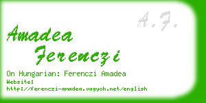 amadea ferenczi business card